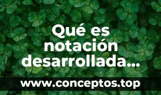 Qué es notación desarrollada concepto