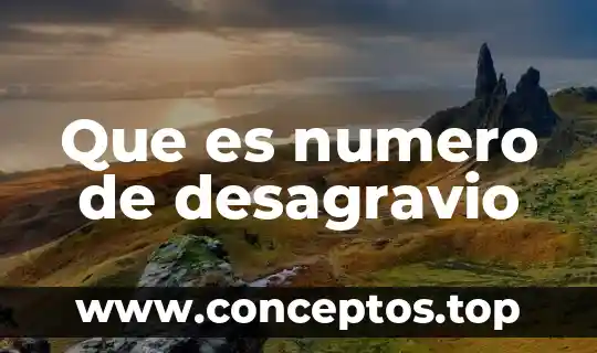 Que es numero de desagravio