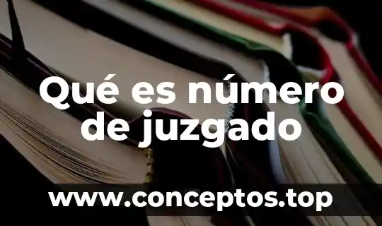 Qué es número de juzgado
