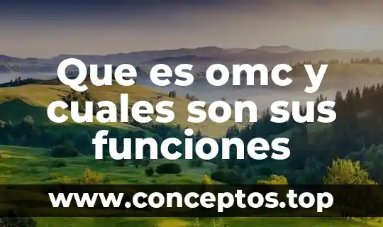 Que es omc y cuales son sus funciones