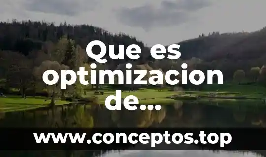 Que es optimizacion de movimientos