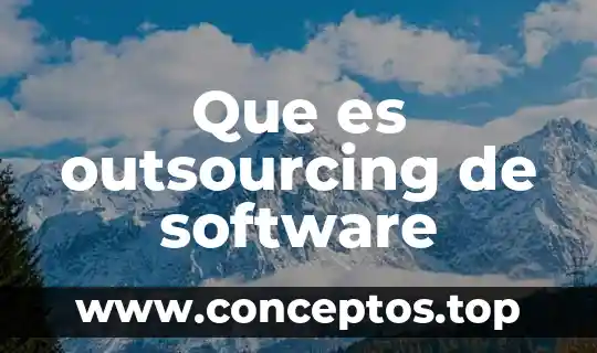 Que es outsourcing de software