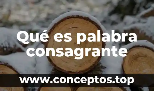 Que es significa la palabra negocio 3 Qué es palabra consagrante
