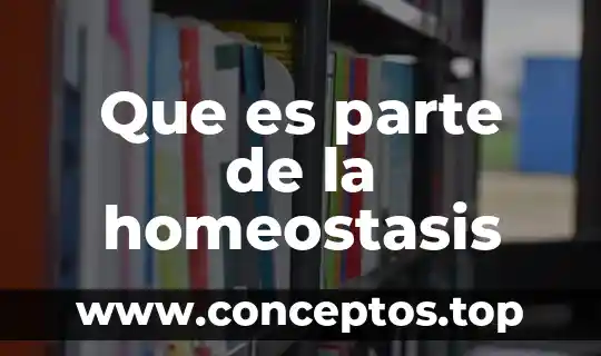 Que es parte de la homeostasis