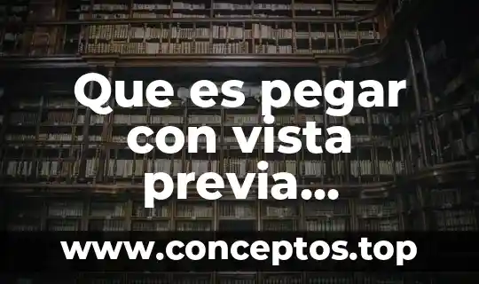 Que es pegar con vista previa dinámica excel