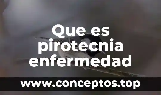 Oculto lo que como enfermedad o que es 3 Que es pirotecnia enfermedad