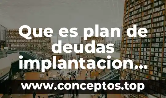 Que es plan de deudas implantacion en una empresa
