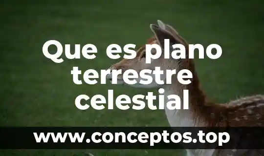 Que es plano terrestre celestial