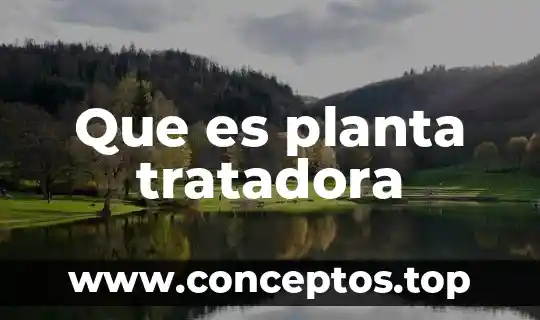 Que es planta tratadora