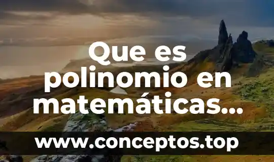 Que es polinomio en matemáticas con ejemplos