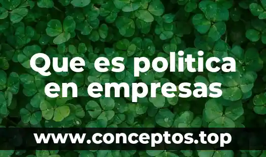 Que es canacintra y sus tipos de empresas que agrupa 6 Que es politica en empresas