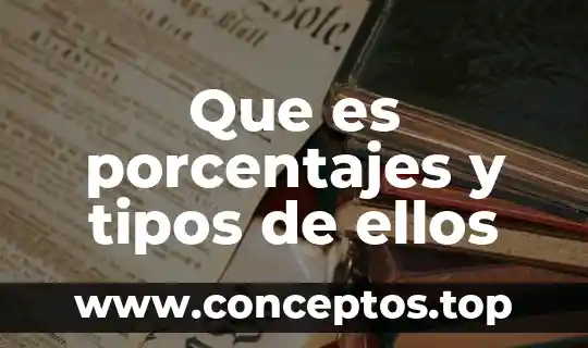Que es porcentajes y tipos de ellos