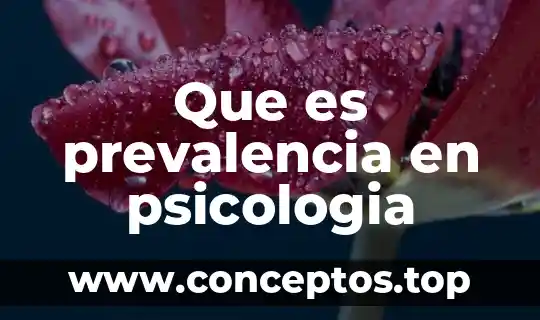 Que es prevalencia en psicologia