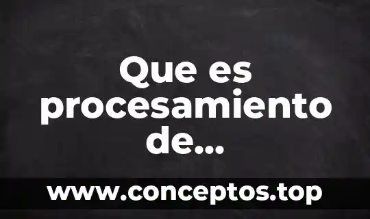 Que es procesamiento de investigacion