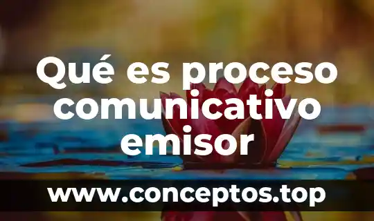 Qué es proceso comunicativo emisor