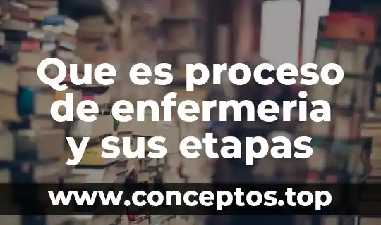 Que es proceso de enfermeria y sus etapas