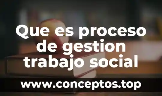 Que es proceso de gestion trabajo social