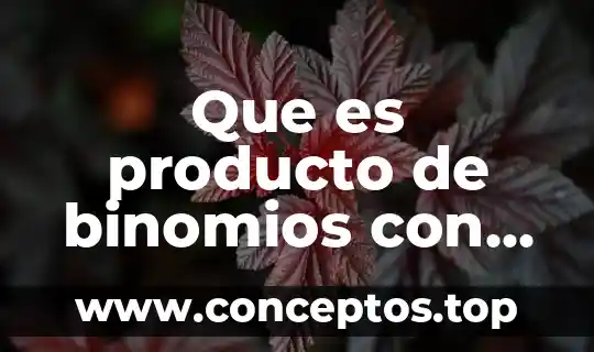 Que es producto de binomios con termino comun