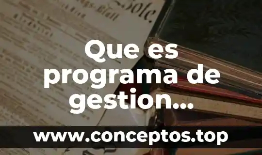 Que es programa de gestion integral