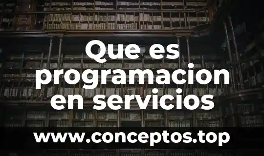 Que es programacion en servicios