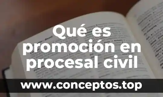 Qué es promoción en procesal civil