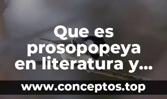 Que es prosopopeya en literatura y ejemplos