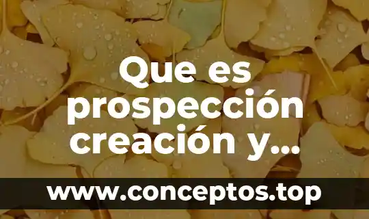 Que es prospección creación y desarrollo de cuentas en producto