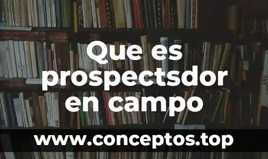 Que es prospectsdor en campo