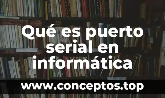 Qué es puerto serial en informática