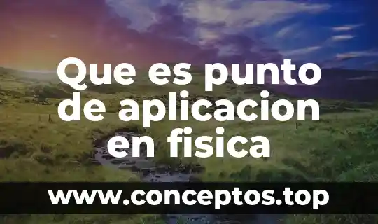 Que es foco en fisica yahoo 3 Que es punto de aplicacion en fisica
