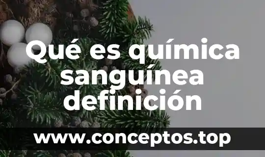 Qué es química sanguínea definición