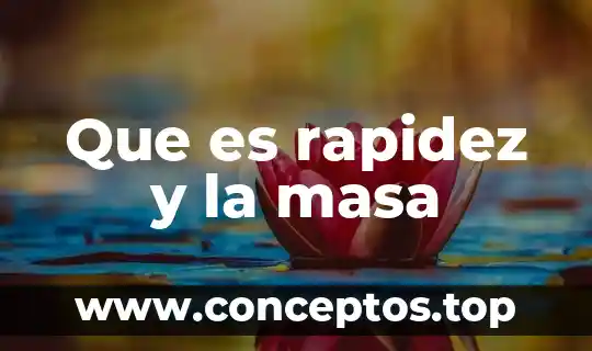 Que es rapidez y la masa
