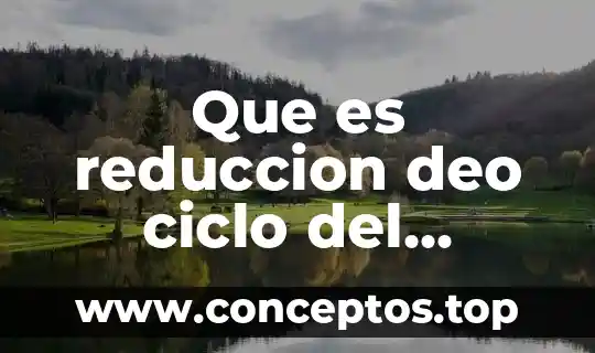 Que es reduccion deo ciclo del trabajo