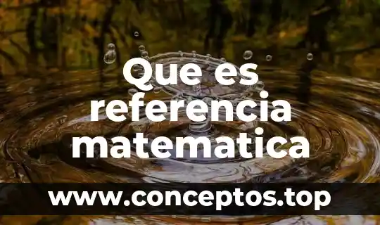 Que es referencia matematica