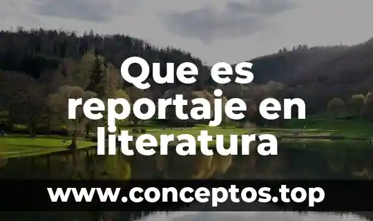 Que es reportaje en literatura