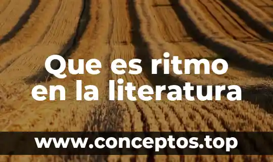 Que es ritmo en la literatura