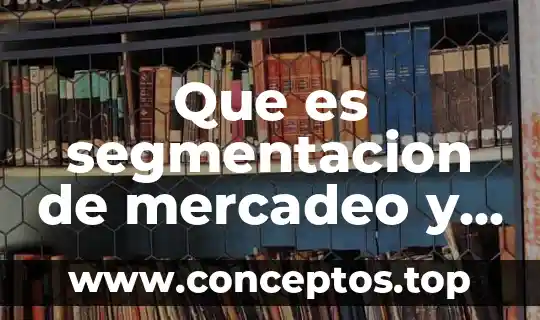 Que es segmentacion de mercadeo y tipos de segmentacion
