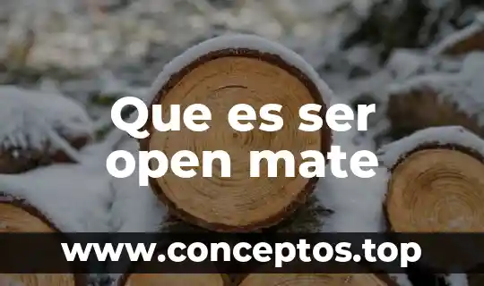 Que es ser open mate