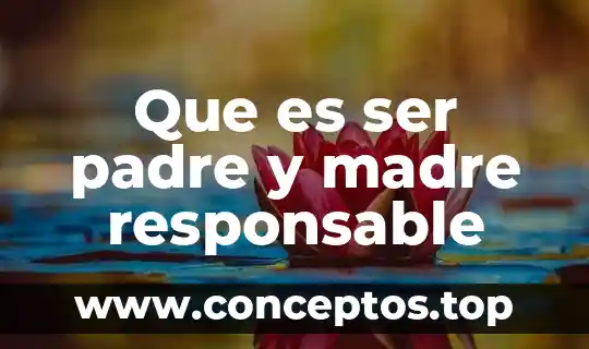 Que es ser padre y madre responsable