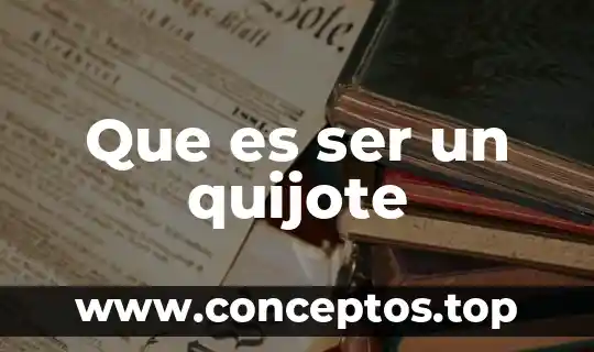 Por que es importante el quijote 3 Que es ser un quijote