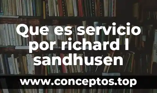 Que es servicio por richard l sandhusen