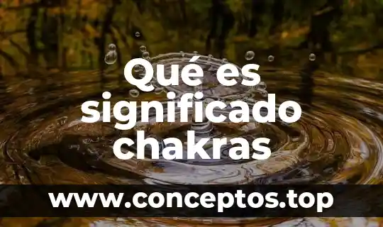 Qué es significado chakras