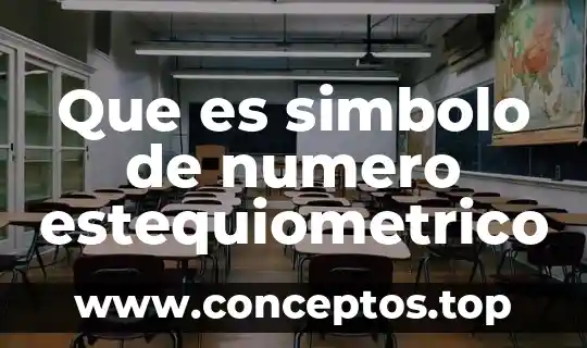 Que es simbolo de numero estequiometrico