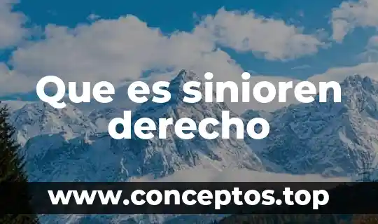Que es sinioren derecho