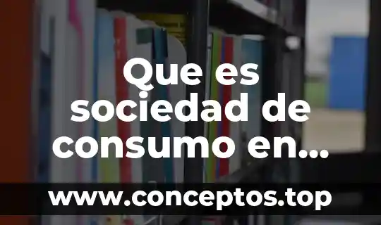 Que es sociedad de consumo en español