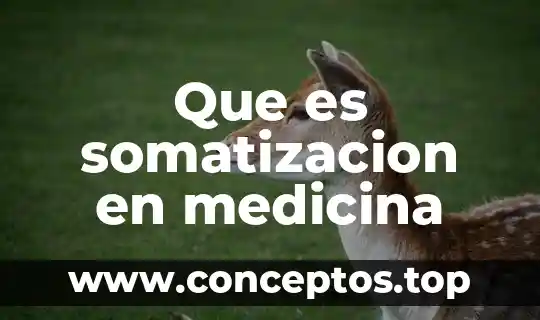 Que es somatizacion en medicina