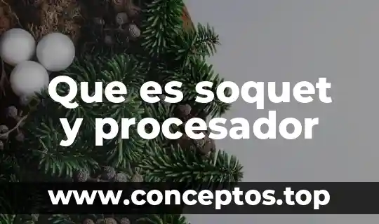 Que es soquet y procesador