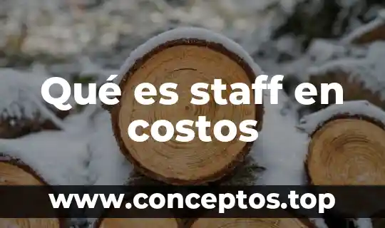 Qué es staff en costos