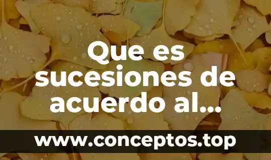 Que es sucesiones de acuerdo al código civil