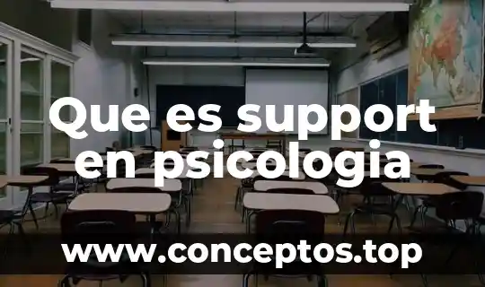 Que es support en psicologia